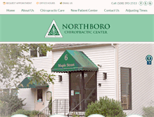 Tablet Screenshot of northborochiropractic.com